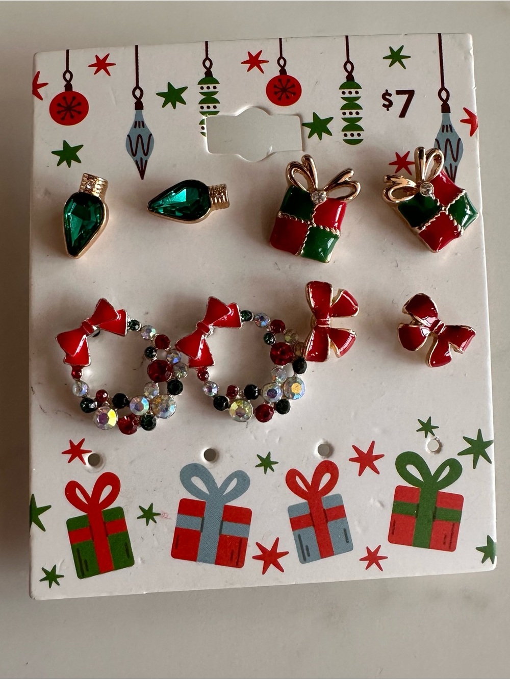 Festive Red & Green Holiday Earring Set - Women Jewelry